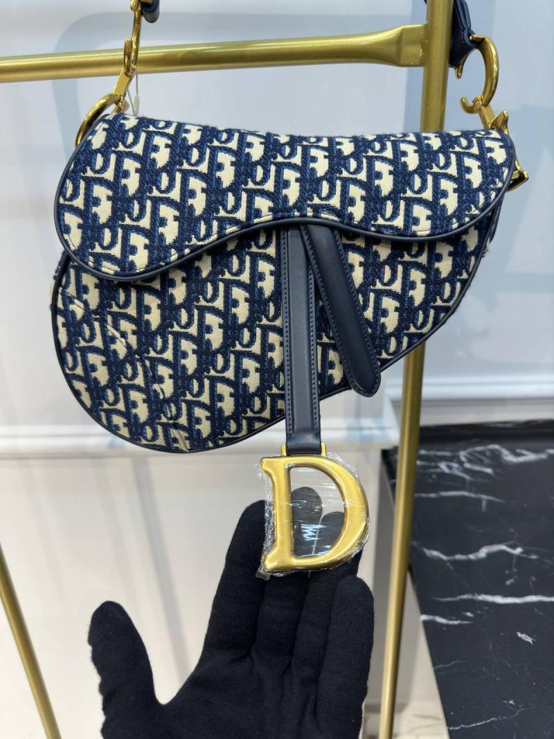 Dior Saddle Bag Oblique Blue – 1:1 Replika mit Trageriemen